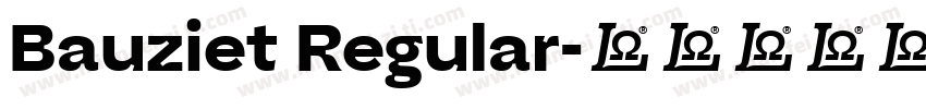 Bauziet Regular字体转换